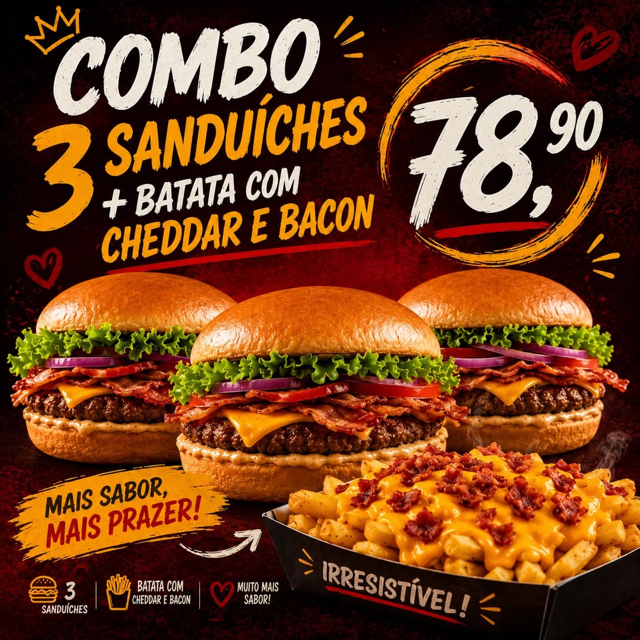 Combo 3 Sanduíches